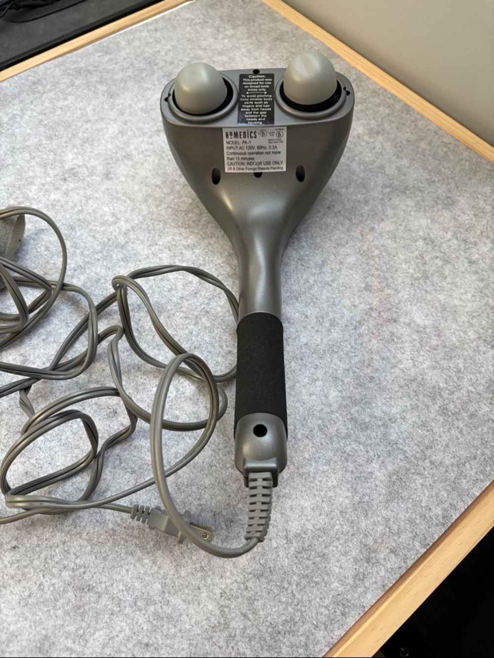 HoMedics Dual-Node Handheld Massager in Gray